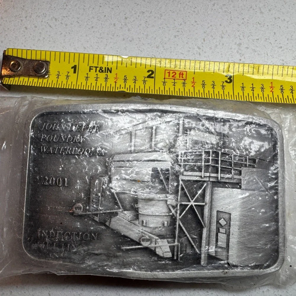 John Deere Belt Buckle Foundry Waterloo Iowa Induction Melting 2001 No. 228